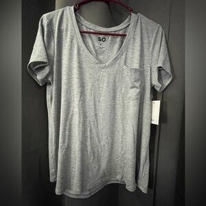 NWT SO Heather Gray V-Neck Tee